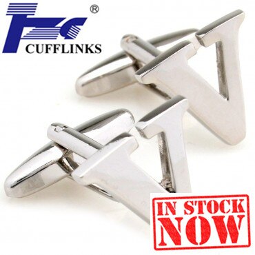 V Letter Alphabet Cufflink Cuff Link 2 Pairs