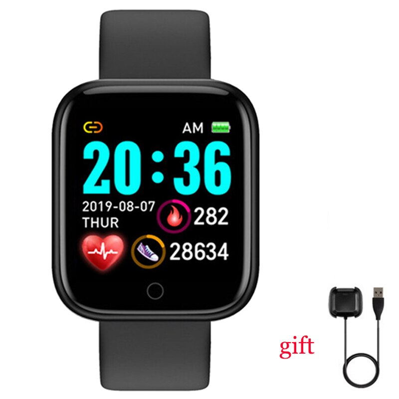 Smart Uhr P6 Frauen Blutdruck Monitor Fitness Tracker Sport Bluetooth Smartwatch D20 Pro Uhr für xiaomi apple PK i5: D20Pro Black