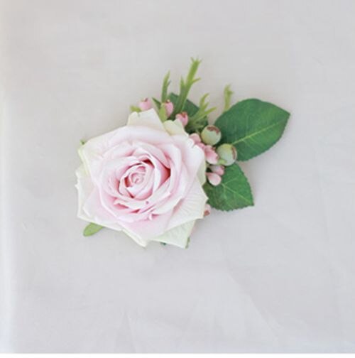 Pink Rose Wedding Flowers Bridal Bouquets Artificial Wedding Bouquet Bridesmaid flower Bridegroom Corsage De Mariage Rose: Wrist flower