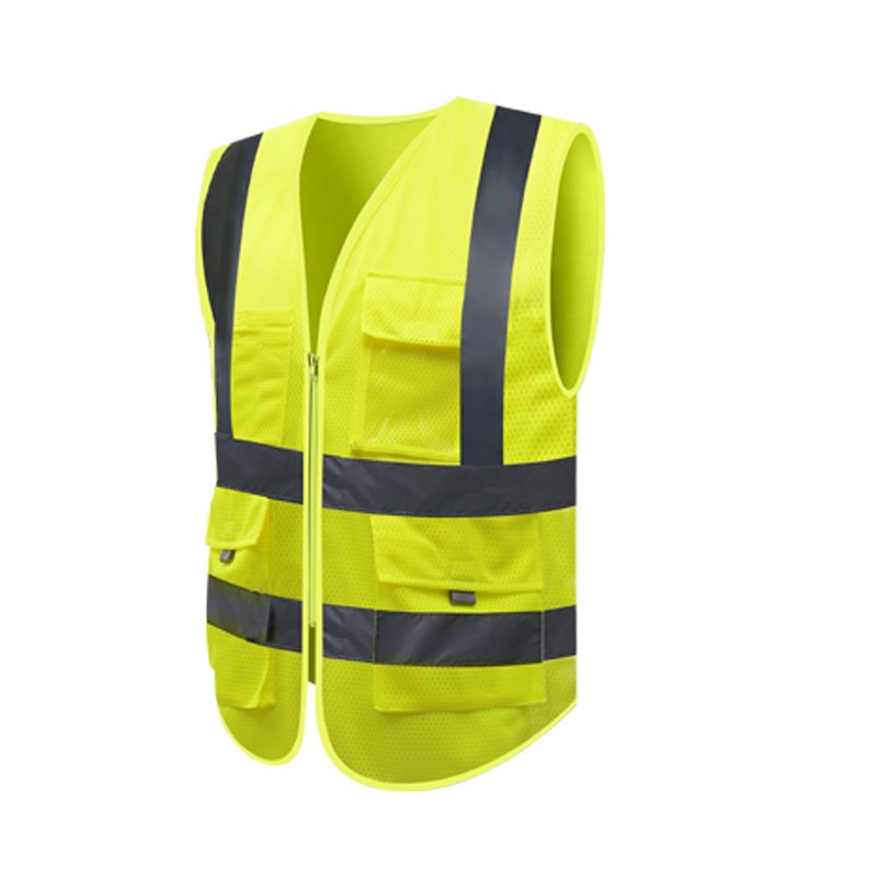 HI VIS EXECUTIVE VEST Chaleco de trabajo de alta visibilidad ropa de seguridad reflectante TOPS amarillo, naranja Azul Rojo naranja: Yellow / M-Full chest 112cm