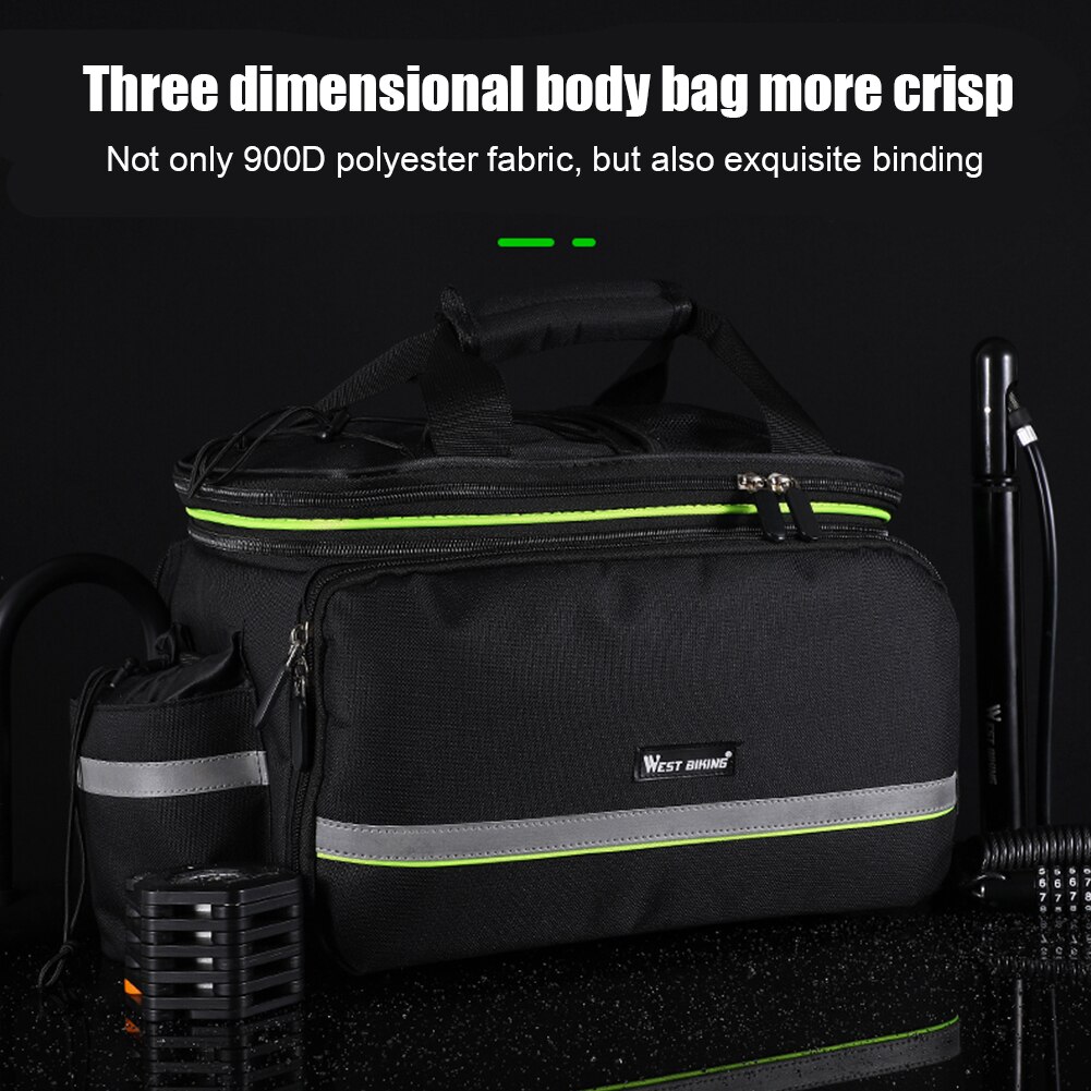 WEST BIKING Bicycle Trunk Bag Large Capacity Cycling Mountain Bike Saddle Rack Bags Luggage Carrier Bike Pouch