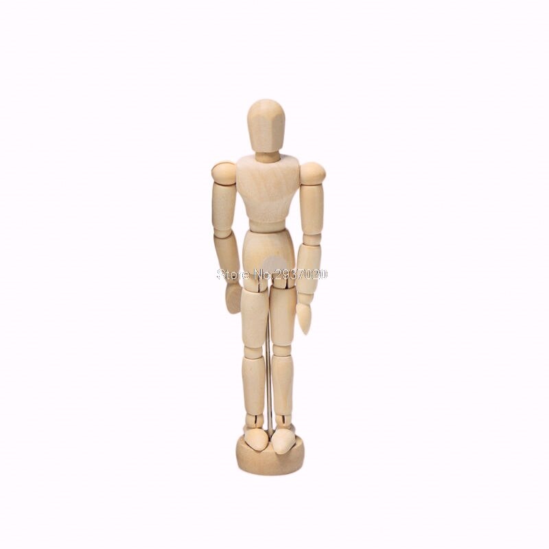 1pc kunstner bevægelige lemmer mandlig træfigur model mannequin kunst klasse skitse