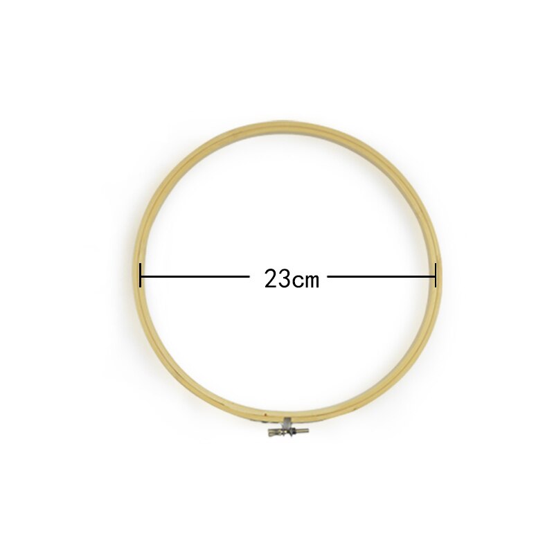 7 Size 10-26CM Bamboo Frame Embroidery Hoop Ring DIY Needlework craft Cross Stitch Machine Round Loop Hand Household Sewing Tool: Dia 23cm