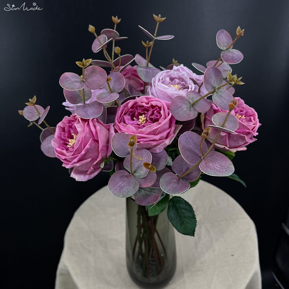 4 Peonie Finte Artificiali Per Decorazione Casa - Fiori In Seta Di Alta Qualità Con Stelo Flessibile, Petali Dettagliati - Composizione Floreale Da 4 Pezzi