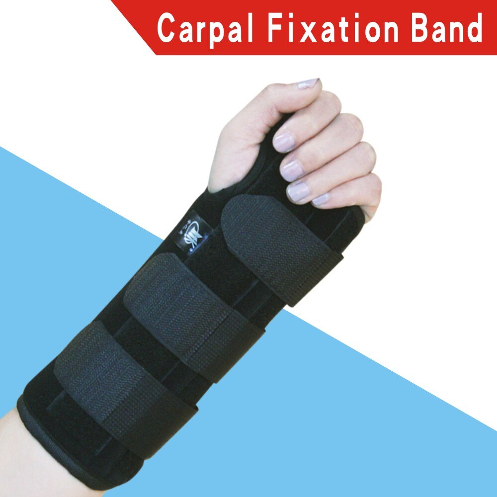 Fixation of wrist sprain fracture with aluminium splint to stabilize wrist sprain fracture support