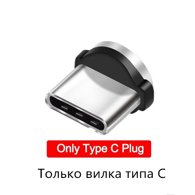 Micro usb magnetisk kabel type c magnet opladerledning til samsung  s7 j7 j6 j4 a3 a5 a7 huawei  p20 lite redmi 8 note 5 6 7 pro: Kun type c-stik