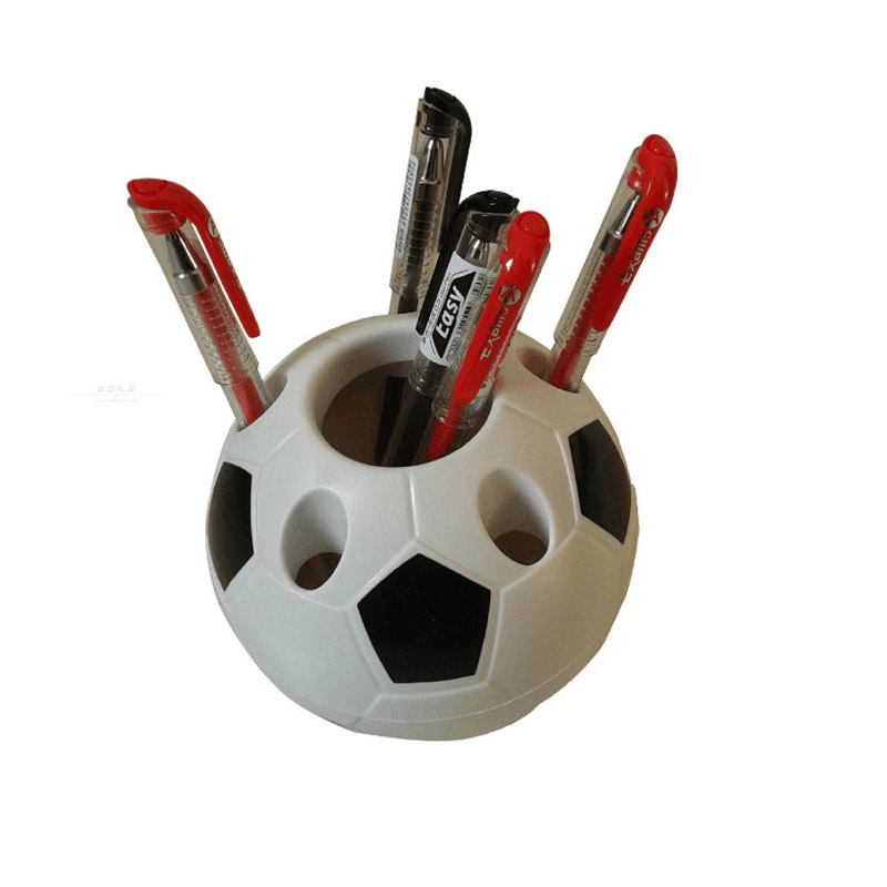 thumbnail image 2 of Soccer Football Pen Holder - Creative Desktop Organizer For Pens & School Supplies (Black) 2 of 12