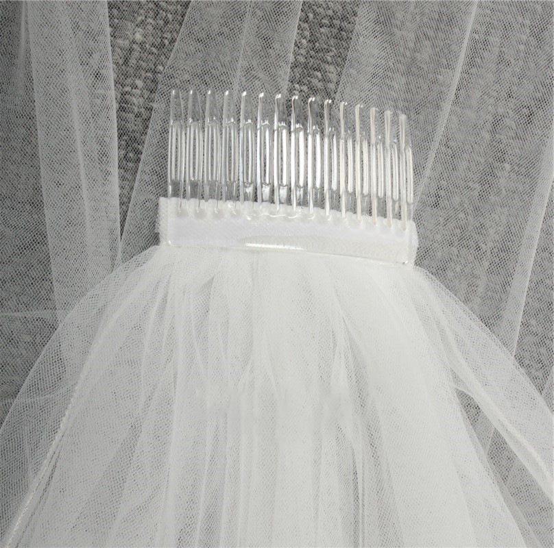 Voile de mariage blanc ivoire bon marché, accessoires de mariage, Voile de mariée court, en Stock,