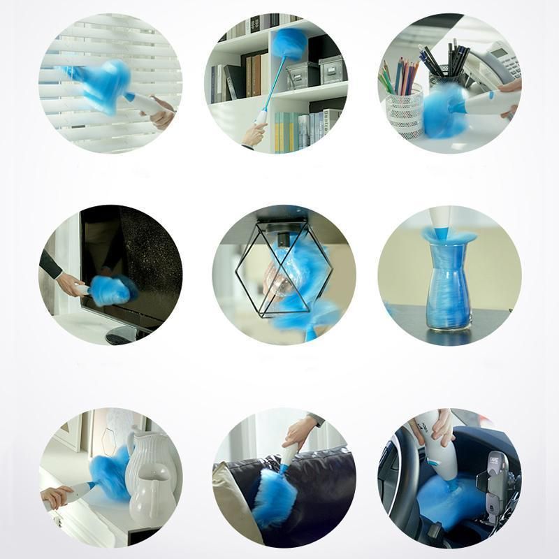 Multi-Purpose Soft Microfiber Duster Electric Feather Duster Multifunctional Soft Microfiber Dust Cleaner Brush For Home