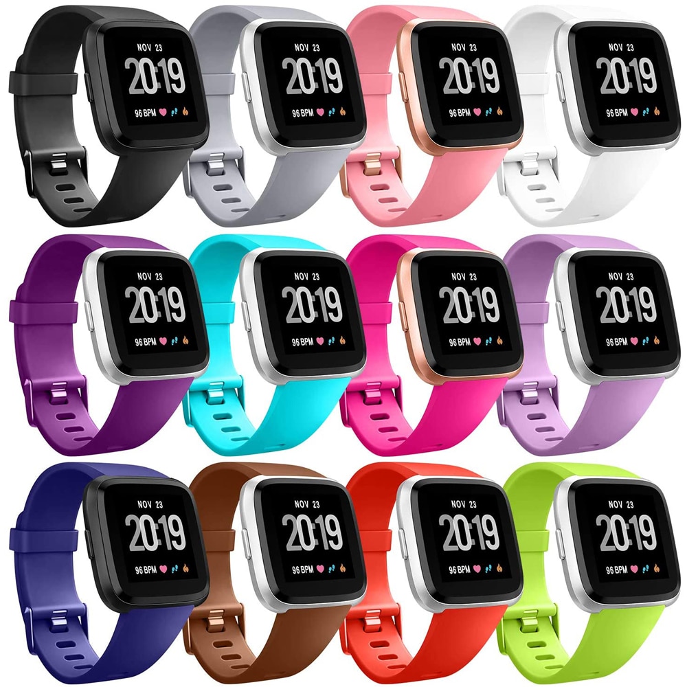 Silicone pulseiras de relógio para fitbit versa 2 esporte macio pulseira de substituição pulseira para fitbit versa lite acessório