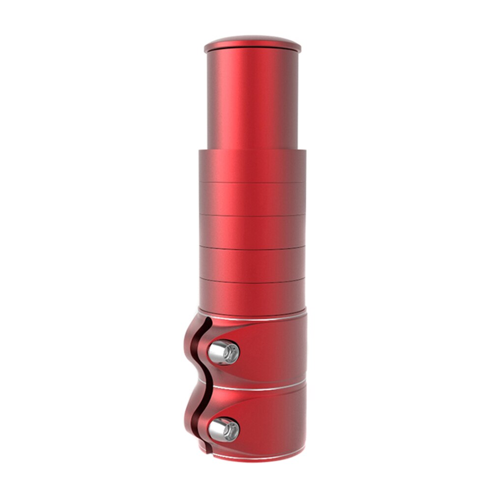 Cykelstyr forgaffel frempind rise up forlænger forlænger heads up cykel adapter holdbart mountainbike cykel tilbehør: Øget stil rød