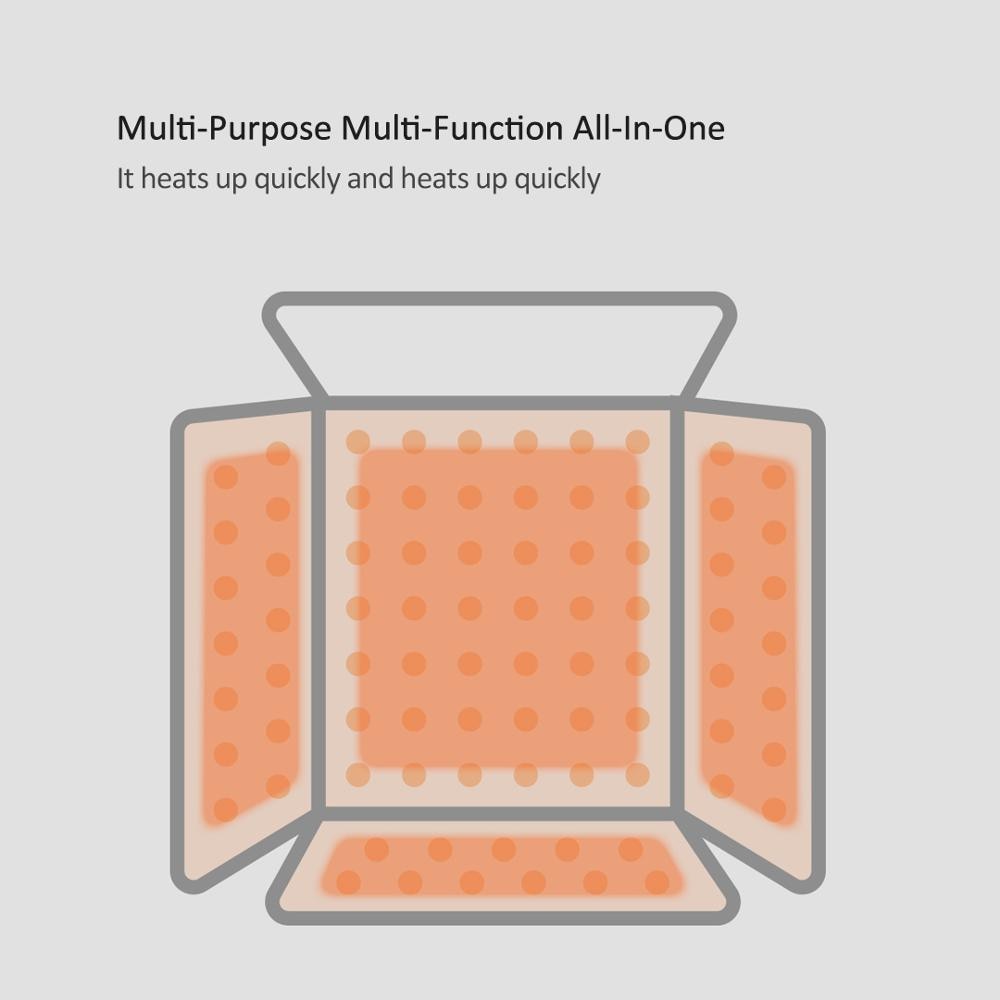 Sothing Electric Foot Warmer Adjustable Thermostat Folding Flat Space Heater Office Under Desk Feet Warmer Silence Operation