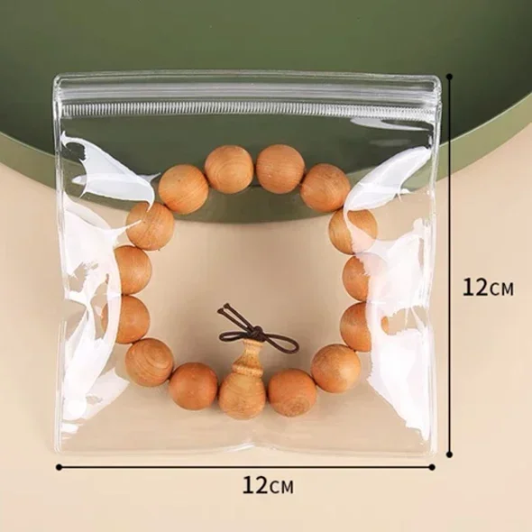 10/50 sztuk przezroczysty PVC organizer na biżuterię woreczki torby antyoksydacyjne kolczyki wisiorek naszyjnik bransoletka pudełko do przechowywania: L / FIOLETOWY