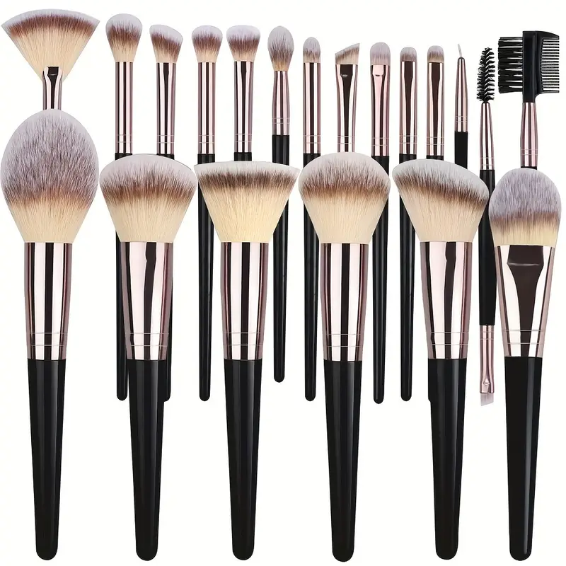 3-20PCS Makeup Brushes Set Fluffy Eyeshadow Foundation Concealer Blush Highlighter Female Cosmetics Beauty Tools Storage box: PURPLE