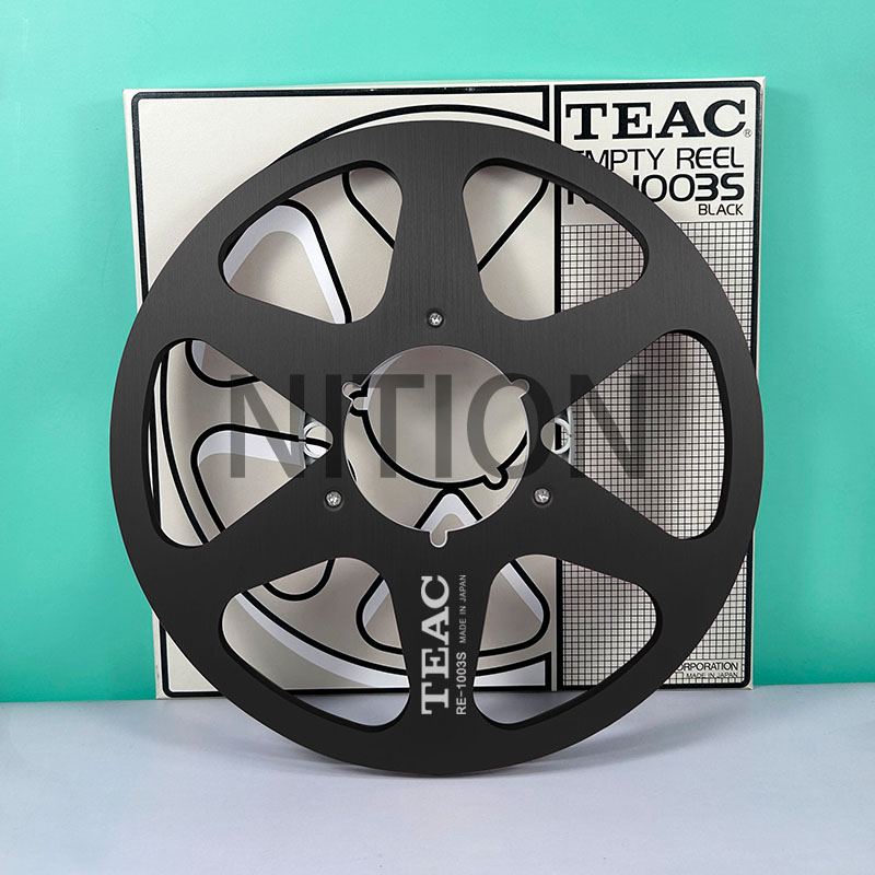 Carrete de cinta vacío de 10,5 "X 1⁄4" pulgadas, accesorio para grabadoras de carrete a carrete NAB Hub, piezas de máquina de apertura de disco de aluminio vacío de TEAC: Negro