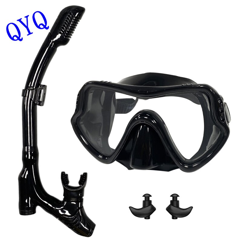 QYQ Tauchmaske, professionelle Schnorchel-Tauchmaske und Schnorchelbrille, Brille, Tauchen, Schwimmen, leichtes Atemschlauch-einstellen, Schnorchelmaske: Lila