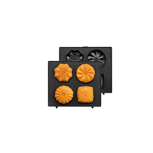 Sandwichera eléctrica de 650W con temporizador, máquina para hacer gofres, tostadora, máquina de desayuno Takoyaki, tortitas, Donuts, Sandwichera de 220V: egg tart