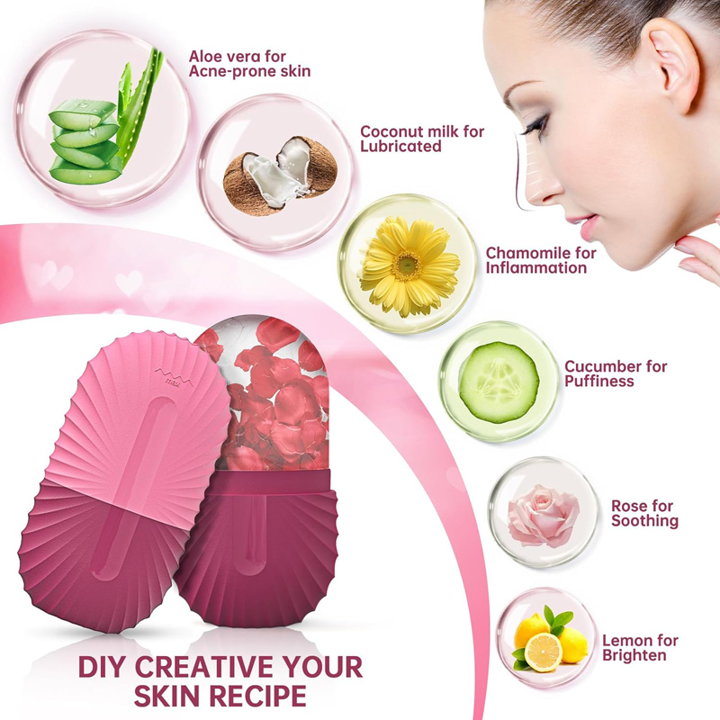 Ijs Gezicht Roller Ice Cube Beauty Massage Siliconen Ijs Mal Voor Oog Wallen Ijs Gezicht Roller Krimp Poriën