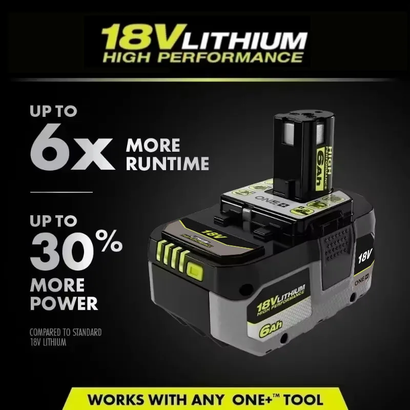 For RYOBI ONE+high-performance lithium battery 18V low self discharge suitable for all ONE+tools P104 P107 P108 RB18L50 RB18L20