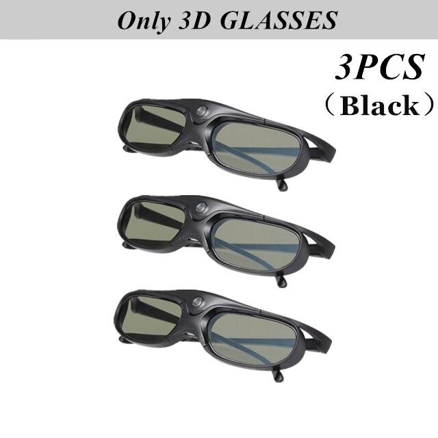 Active Shutter DLP Link 3D Glasses Compatible 96-144HZ With Optama /Acer/BenQ /ViewSonic/XGIMI DLP Link Projectors DLP 3D Ready: 3PCS