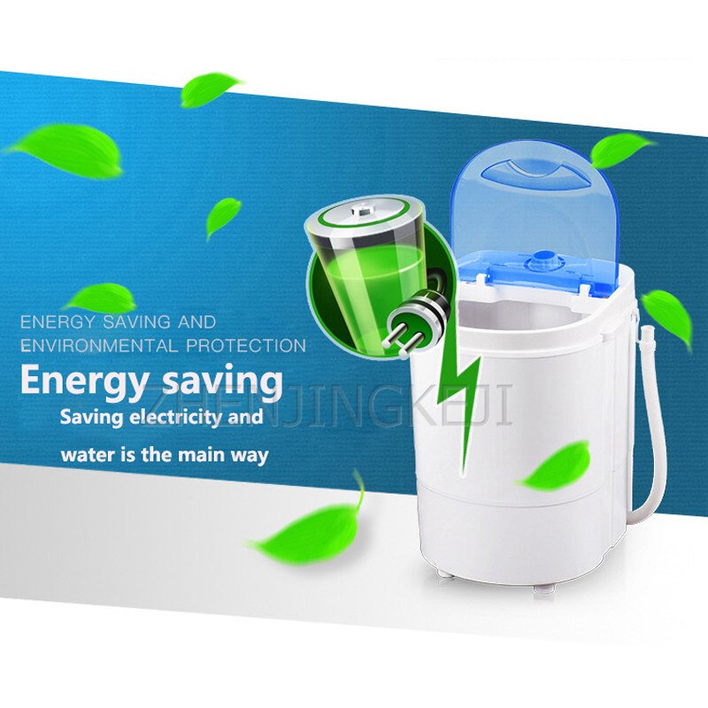 Small Mini Washing Machine 260W Single-tub Portable Semi-automatic Dehydration Children's Clothing Underwear Shirt Laundry Tools
