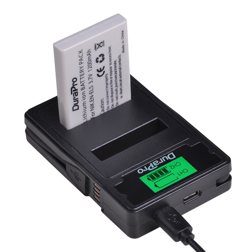Batterie ENEL5 EN EL5 1200mAh avec double chargeur LCD, pour Nikon EN-EL5 Coolpix P90 P80 P530 P520 P510 P100 P500 P5000 P5100 P6000