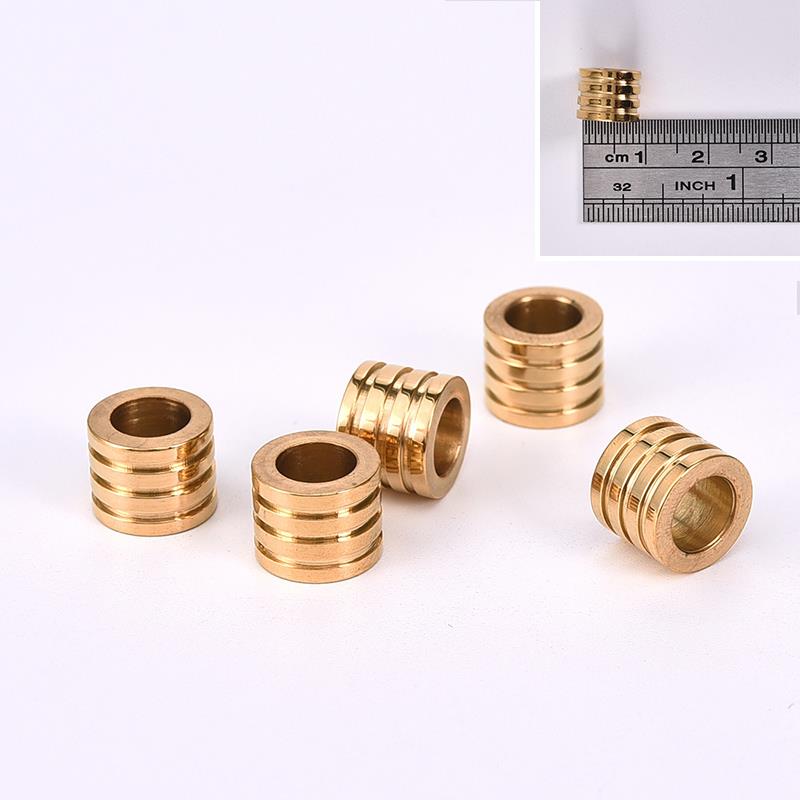 10 stück edelstahl metall Abstandshalter Rohr perlen Reize Schieberegler großes See 6mm 8mm für männer schmuckherstellung diy lederband Armbinde: Nr . .2 See 6mm