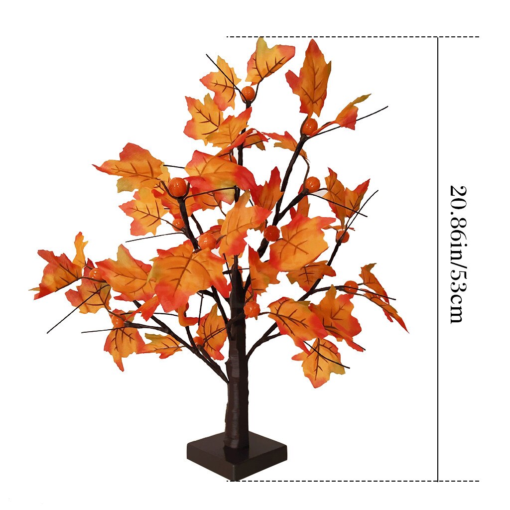 Star 24 Led Tabletop Lighted Maple Tree Battery Operated, Thanksgiving