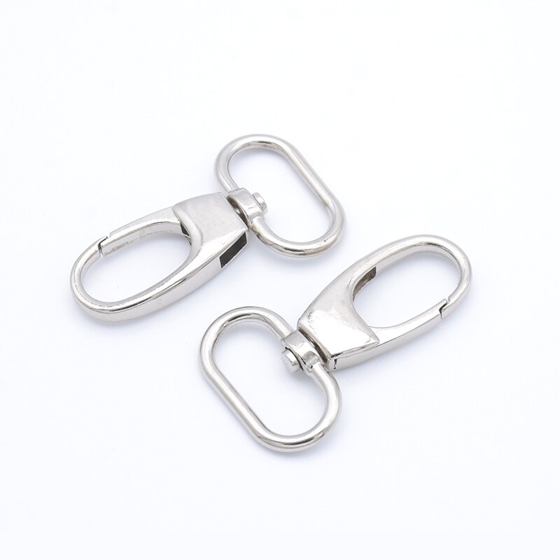 5x metal karabinhage aftrækker spænder oval ring til læderrem/bælte nøglering bånd til kæledyr snor kroge