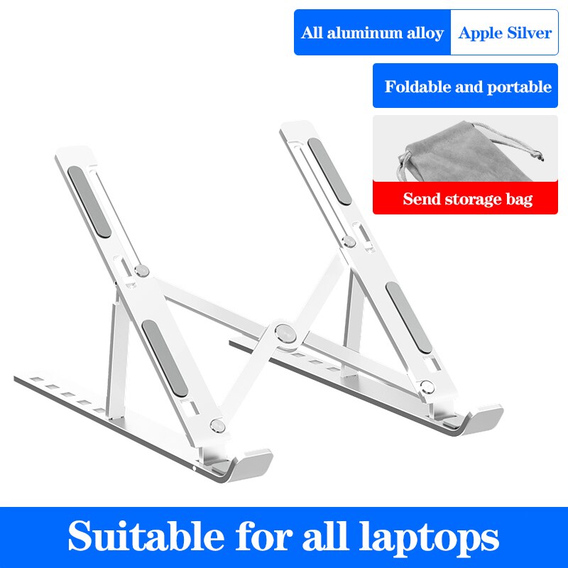 Laptop Stand Hoogte Verstelbare Aluminium Laptop Riser Houder Voor Macbook Air Pro Draagbare Ergonomische Notebook Stand Om 7-17 inch