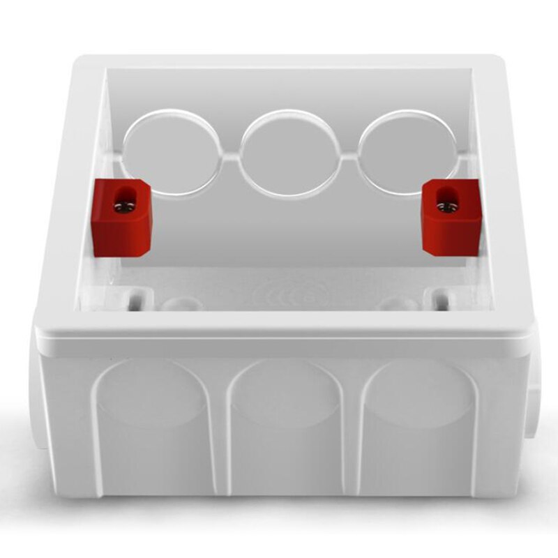 Adjustable 86 Switch Socket Box,Plasterboard 50mm Depth Wall Switch Wall Socket Mounting Cette BOX Screw Set