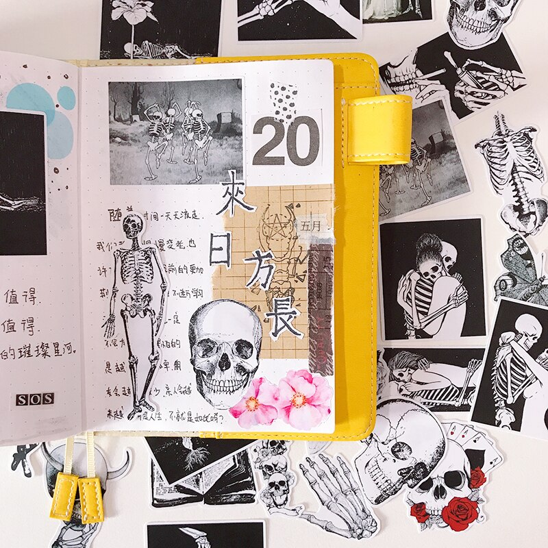 23pcs cute skull 02 series stickers DIY scrapbooking album mobile phone computer diary happy planner decorative stickers