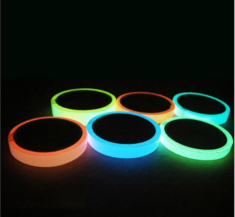 Reflecterende Glow Tape zelfklevende Sticker Verwijderbare Lichtgevende Tape Fluorescerende Glowing Dark Opvallende Waarschuwing Tape