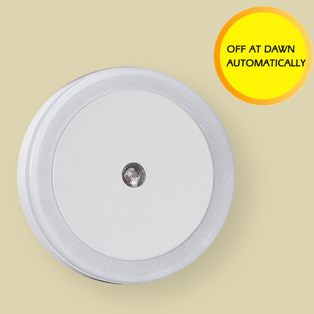 Round Wall Plug-in LED Light Sensor Night Light Plug In Sensor Light Luminaire Led Lamp Baby Nightlight Children Bedroom Round