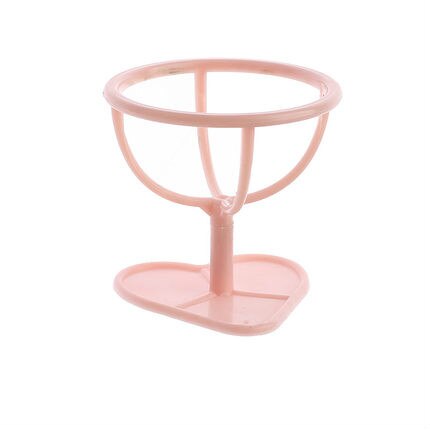 Soporte de exhibición de esponja con forma de huevo para maquillaje, estante de secado, almacenamiento de esponja, 1 unidad: Rosa