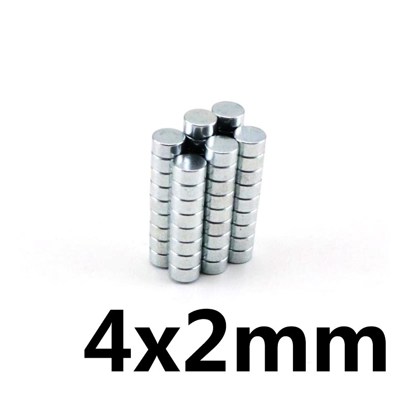 100/150/200pcs 4*2mm N35 Sterke Magneet 4x2mm Neodymium Disc Ronde zeldzame Aarde Magneten Voor Ambachten NdFeB Krachtige Hoge Mganetic
