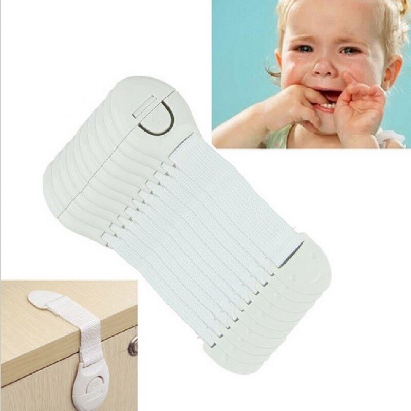 10 pcs Kind Kinderen Baby Care Veiligheid Kabinet Sloten en Riemen Producten Voor Kast Lade Kast Deuren Koelkast Wc #25