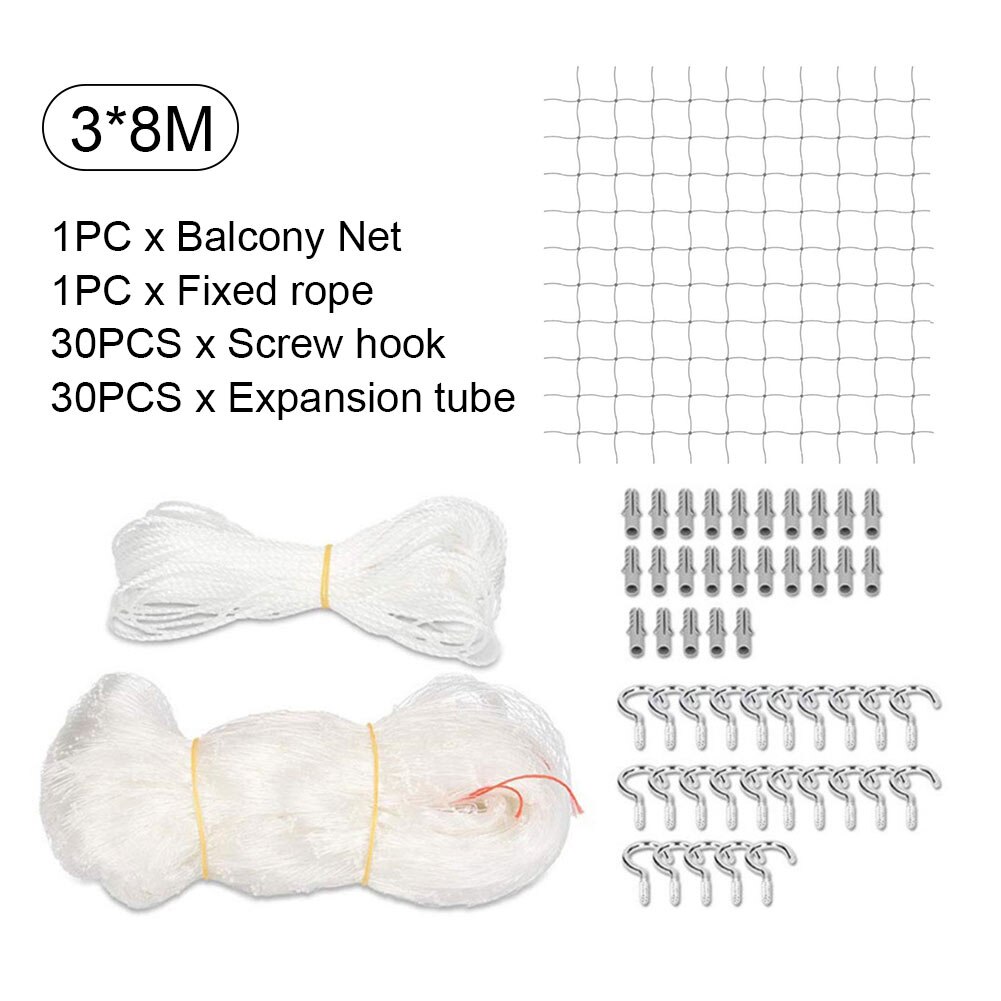 Window Cat Safety Net For Balcony Railing Kids Home Nylon Anti Fall Pet Protection Fence Durable Dog Garden Indoor Outdoor: A / 3x6M