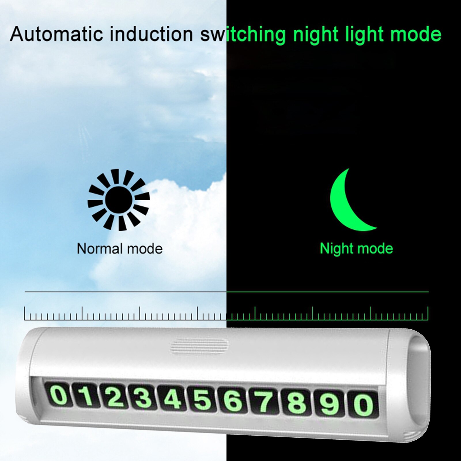 Car Temporary Parking Card Plate Car Stop Parking Park Sign Luminous Phone Number Card Plate Car styling Automobile Accessories