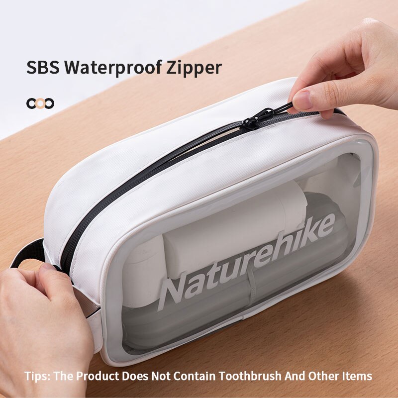 Naturehike Waterproof Wash Bag Portable Outdoor Travel Cosmetic Bag Transparent Toiletries Organizer Bag Wash Storage Bag