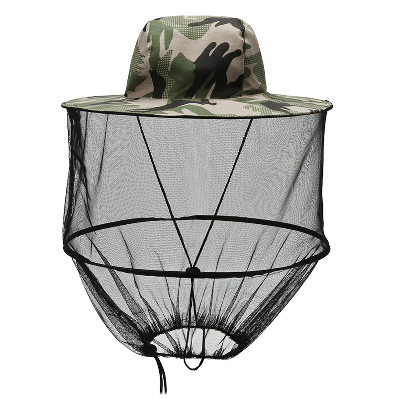 Gorro de pesca de malla para hombre y mujer, gorro para guardar abejas con mosquitera, previene el sol, UV, sombrilla para exteriores, cubre la cabeza para caminar
