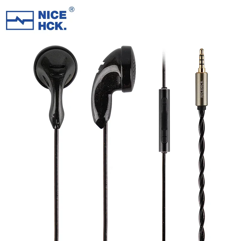 Nicehck b80 fone de ouvido hifi 14.8mm pu topologybio diafragma superfície brilhante dinâmica hd microfone música com fio fone de ouvido yd30 b70 eb2s: Branco
