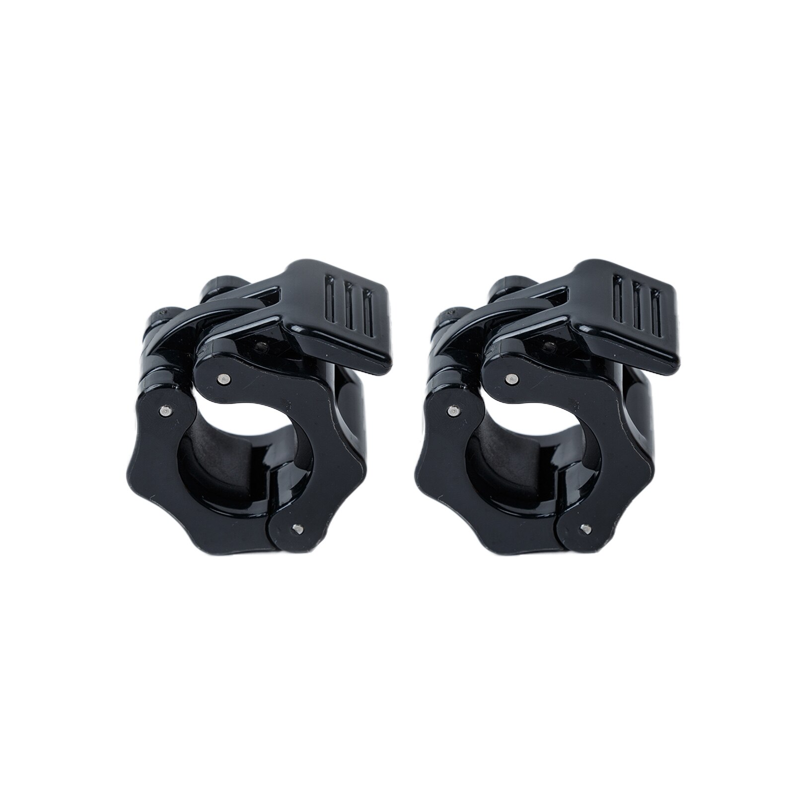 2 stücke Hantel Schellen Schnellverschluss 1 Zoll Durchmesser Standard Bar Gewicht Platten Kragen Clips Gewichtheben Fitness Ausbildung: Schwarz