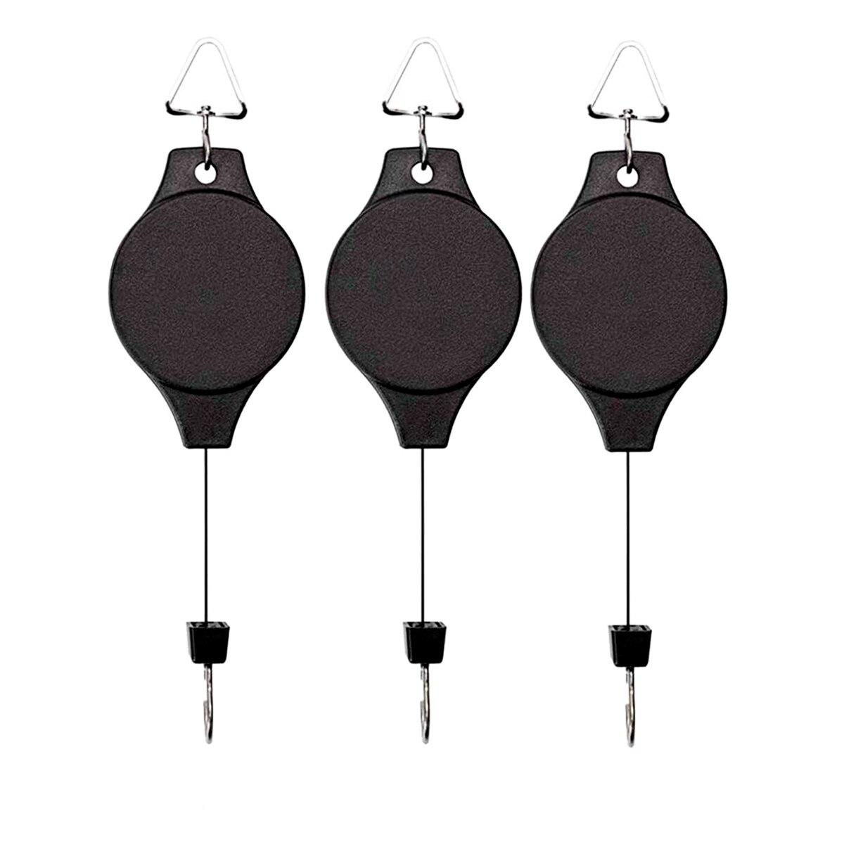 Einziehbare Riemens cheibe Pflanzen haken verstellbare hängende Blumen korb Decken haken für zu Hause Indoor Garten Körbe Töpfe Vögel Feeder: Licht Gelb