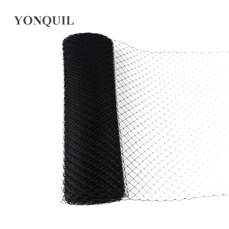 Turkis  or 26 färger 10 " (25cm)  fågelbur slöja mössan hatt slöja gör-det-själv-tillbehör bröllopsfascinator bröllopsnät: Svart