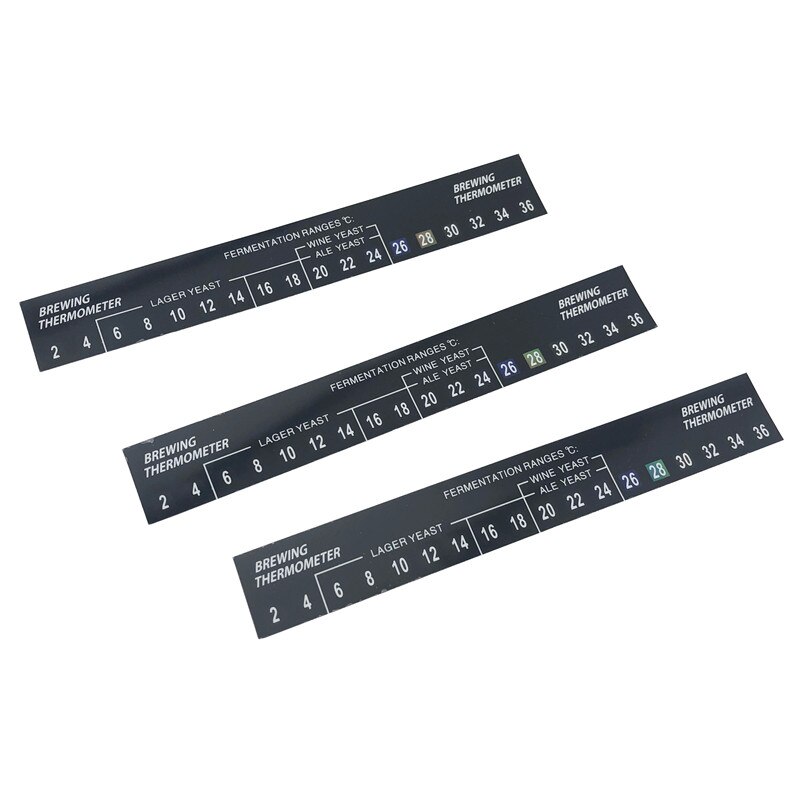 HOME BREW DIGITAL STICK ON THERMOMETER Strip Self Adhesive LCD THERMOMETER Sticker 2C TO 36C Beer Spirits wine