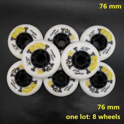 roller skate wheel inline wheels 85 A PU wheel 8 pcs per lot: 76 mm