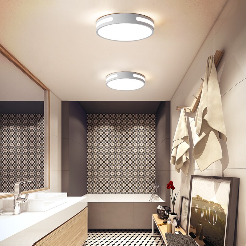 12w moderne led kroonluchter verlichtingslampen voor hal balkon gang slaapkamer wit zwart ijzer huis binnen entree lamp glans