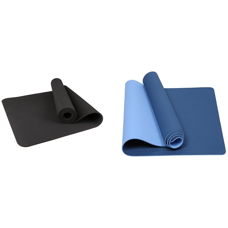 Yogamatte, umweltfreundliche seil-fitnessmatte mit tragegurt für yoga, pilates und bodenübungen, -183 x 61 x 0.8cm cm
