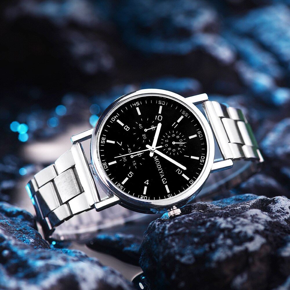 Montre à quartz pour hommes, à la , décontracté, business, ceinture, apparence exquise, simple, offre spéciale, 2022: Three Plates-Black